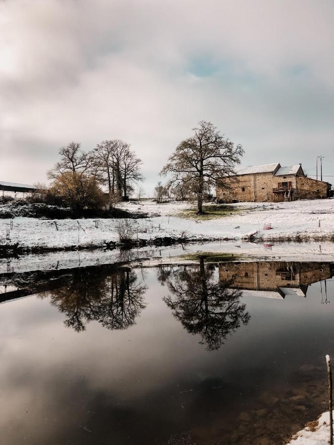 La Ferme Du Pont De Maumy, Cabane Au Bord De L'Etang Et Bain Nordique Busserolles Kültér fotó